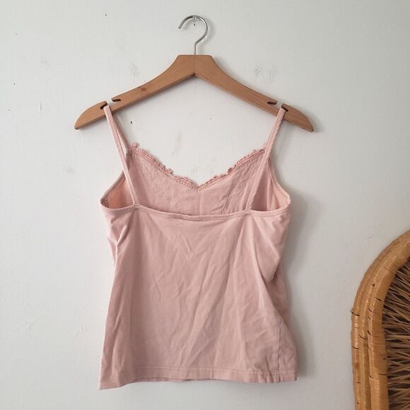 Isabella Bird Pink Tank Top Lace Applique S - Picture 3 of 5